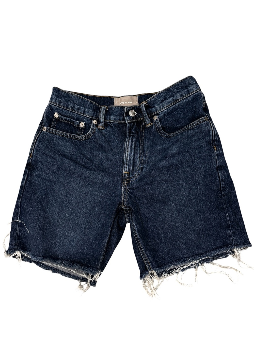 Everlane Women's Relaxed Short Cutoff Denim Shorts Size 25 Dark Wash Summer